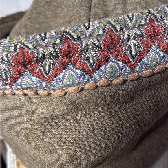 Miss Me Brown Denim Embellished Jacket with Hood - Picture 7 of 9